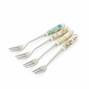 Set de 4 fourchettes à dessert Fleurs et fruits - Morris & Co.