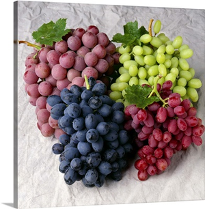 Autumn Royal black grapes, Red Globe, Thompson Seedless and Crimson Seedless