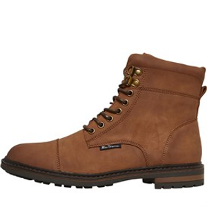 Ben Sherman Mens Bonneville Brogue Boots Caramel