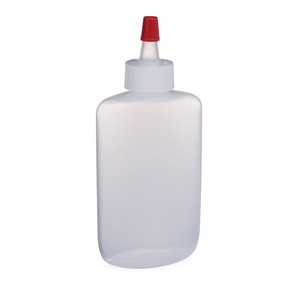 2 oz Natural LDPE Plastic Oval Bottles (Natural Spout Cap) - 32002