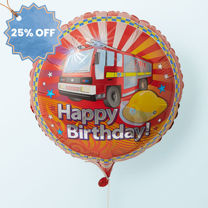 Happy Birthday Fire Engine Balloon