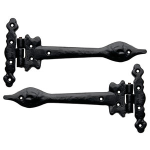 Iron Spear T Hinge - Antique Black - 304mm - Pair - Hardware Solutions