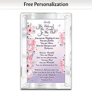 She Believed She Could, So She Did Personalized Wall Decor