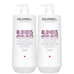 Goldwell Dualsenses Blondes &amp; Highlights A-Y Shampoo 1000ml and Conditioner 1000ml