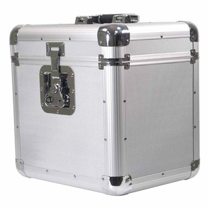 SoundLab Euro Style Album Case Holds 70 Records (Silver)