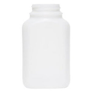 8.5 oz Natural HDPE Plastic Oblong Wide Mouth Bottles (Cap Not Included) - 37008-B