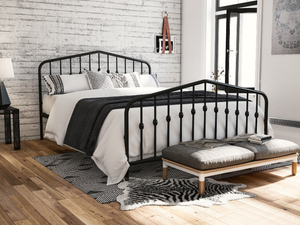 Dorel Bushwick 4' 6" Double Black Metal Bed