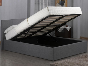 Heartlands Furniture Fusion Grey Fabric Ottoman 3' Single Ottoman Bed