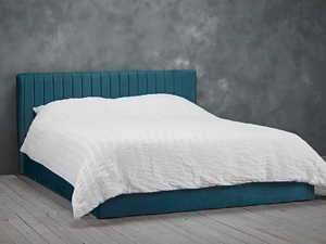 LPD Furniture Berlin Ottoman Teal 4' 6" Double Ottoman Bed