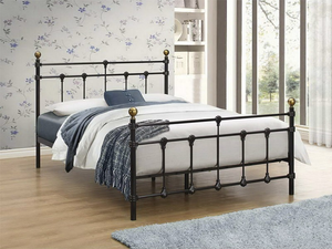 Birlea Atlas Black 4' 6" Double Metal Bed