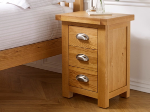 Birlea Woburn Small 3 Drawer Bedside Oak Bedside Chest