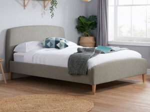 Birlea Quebec 4' 6" Double Grey Fabric Fabric Bed