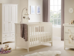 Julian Bowen Cameo Stone White Cot Bed
