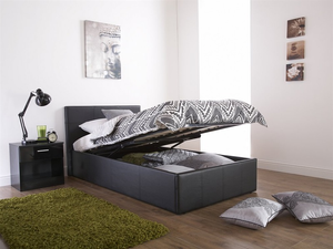 GFW End Lift 3' Single GFW Grey Ottoman Bed