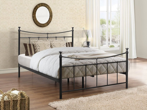 Birlea Emily 4' 6" Double Glossy Cream Metal Bed