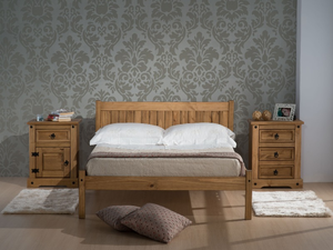 Birlea Rio 4' Small Double Antique Wax Wooden Bed