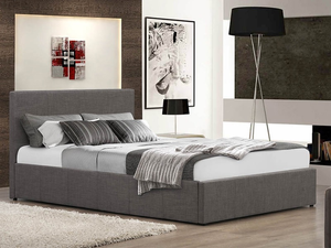 Birlea Berlin Fabric 5' King Size Fabric Grey Ottoman Bed