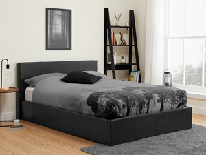 Birlea Berlin Ottoman Faux Leather 4' Small Double Brown Ottoman Bed