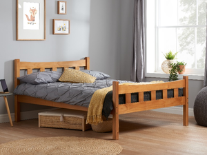Birlea Miami 4' Small Double Natural Pine Wooden Bed