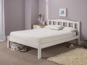 Snuggle Beds Amberley 4' Small Double White Wooden Bed