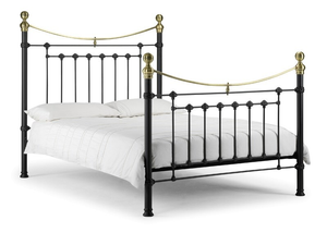 Julian Bowen Victoria Bed 4' 6" Double Black Metal Bed