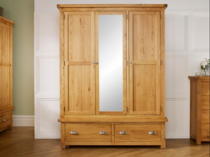 Birlea Woburn 3 Door 2 Drawer Oak Wardrobe