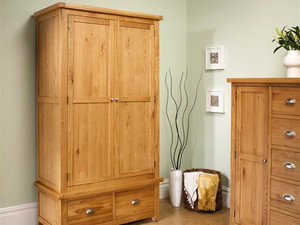 Birlea Woburn 2 Door 2 Drawer Oak Wardrobe