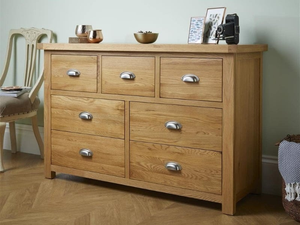 Birlea Woburn 4 and 3 Oak Drawer Chest