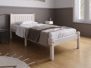 Birlea Rio Whitewash 4' Small Double Wooden Bed