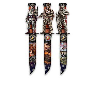Pride Of America USMC Knife Wall Decor Collection