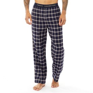 French Connection Mens FC Flannel Pants Square Marine/Stone