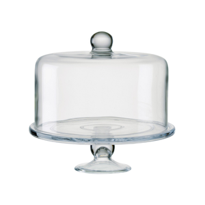 Glass Cake Stand with Dome Lid