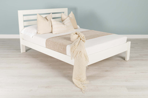 Goodwood Soft White Solid Wood Bed Frame - 5ft King Size - CLEARANCE