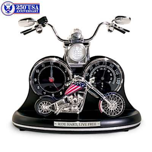 Ride Hard, Live Free Thermometer Clock