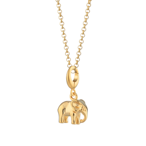 Gold Plated Elephant Charm Necklace
