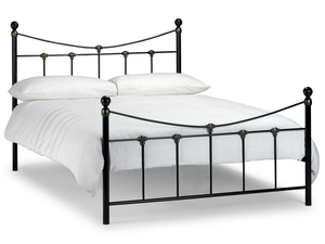 Julian Bowen Rebecca Bed 3' Single Stone White Metal Bed
