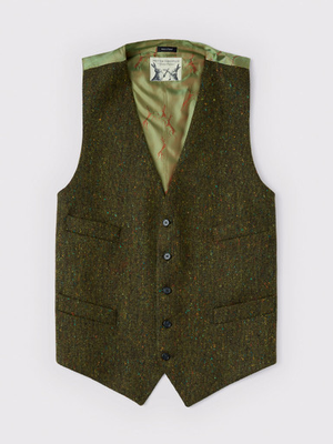 Green Donegal Tweed Waistcoat