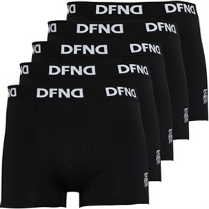 DFND London Mens Johnson Five Pack Boxers Black