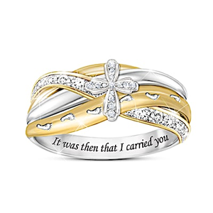 Footprints In The Sand Diamond Ring Size 7.5