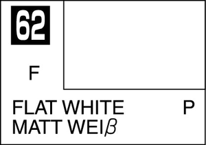 Mr. Hobby Mr. Colour - 062 - Flat White 10ml Acrylic Model Paint