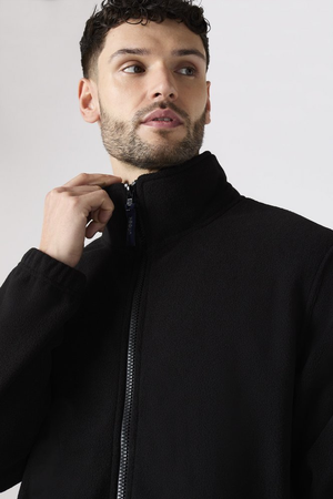 Uneek Unisex Full Zip Micro Fleece Jacket, Black