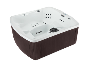 Lifesmart Leganza 6-Person, 90-Jet 230v Spa with Lounge Seating - Arctic White / Espresso, Quick Ship (fastest)