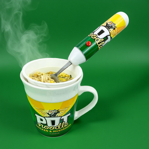 Pot Noodle Mug and Spinning Fork Set - Chicken & Mushroom