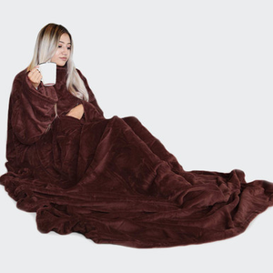 Snugs Deluxe Sleeved Blanket – Brown