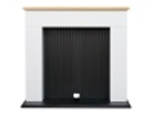 Adam Innsbruck Stove Fireplace in Pure White & Black, 45 Inch
