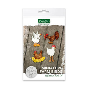 Miniature Farm Birds Silicone Mould