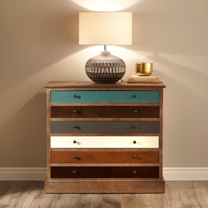 Staten 6 Drawer Pine Wood Chest Of Drawers