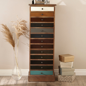 Staten Pine Wood Tonal Tall Boy Unit