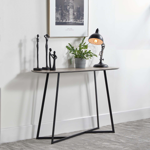 Newark Grey and Black Console Table
