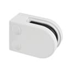 White Glass Clamp - Flat Mount - Model 25